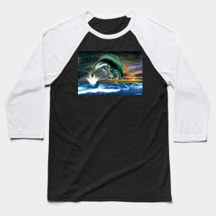 Mythological Hippocampus Baseball T-Shirt